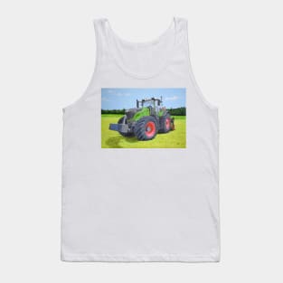 Green Tractor in Field Tank Top